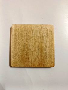 Logo gravé personnalisé rond carré naturel rustique hêtre noyer sous-verre en bois pour les boissons - Product Image 4