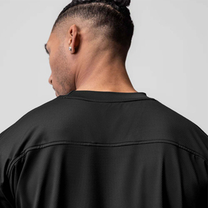 Men Oversized Dark Grey T-Shirt Loose Fit Short Sleeve Cotton Casual Streetwear Relaxed Top Gym Tee Custom Logo Available - Product Image 3