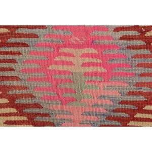 Alfombra Turca Vintage, Alfombra de 5.8x8.3 pies, Alfombra de Lana con Estampado Animal en Naranja y Rosa - Product Image 4