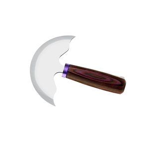 Couteau de travail du cuir avec poignée en bois Lame tranchante Lame ronde Couteau en cuir pour atelier Outil d'artisanat du cuir de qualité supérieure - Product Image 3