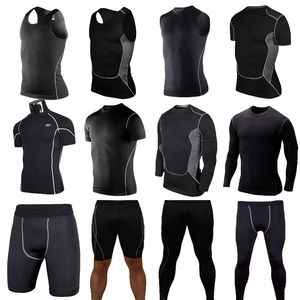 Diseño personalizado Hombres Gimnasio Fitness Set Secado rápido Compresión Camiseta sin mangas Ropa deportiva Ropa de entrenamiento - Product Image 5