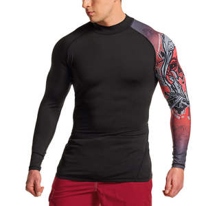 Unisex Quick-Dry Jiu Jitsu <b>Rash</b> <b>Guard</b> Shirt Digital Printed Long Sleeve Compression Gym Apparel <b>BJJ</b> MMA Sublimated Print - Product Image 2