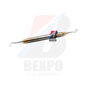 Empacador de hueso de implante Dental de 3mm de alta calidad Manual de instrumentos de mango Tru-Grip de oro de titanio liso - Product Image 6