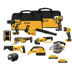 Kit Combinado Superventas 100% Nuevo DeWalt DCZ2096P2X2-XE Inalámbrico de 20 Piezas con Batería de Iones de Litio FlexVolt XR de 18V/54V 9.0Ah/5.0Ah Incluyendo Herramientas sin Escobillas - Product Image 1