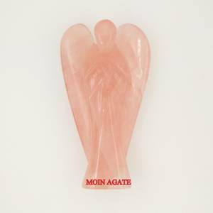 Ángel de cuarzo rosa natural de 1 pulgada de alta calidad, piedra preciosa semipreciosa de bolsillo Feng Shui para decoración del hogar - Product Image 1