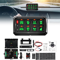 Panel de Interruptores de 8 Canales con Control Táctil a Prueba de Agua, Atenuación RGB, 12V 24V, para Vehículos Marinos, SUV, ATV, UTV, Camiones 4x4