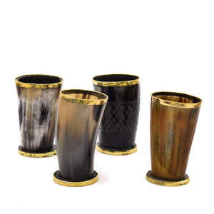 Tasse en corne de style viking fait à la main H.M.A Handicrafts Chope à boire en corne naturelle Poignée confortable pour tasse de carafe à café et thé - Product Image 5