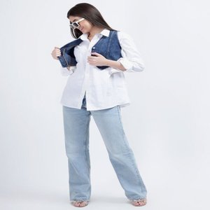 Logo personnalisé, couleur, tissu vêtements pour femmes bleu style chemise régulière femmes haut col de chemise, long, à revers, manches fabriqué en Idia - Product Image 5