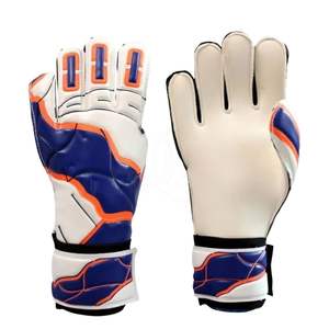 Gants de gardien de but professionnels de football avec motif numérique bleu, paume en latex Pro Grip de 4 mm - Product Image 2
