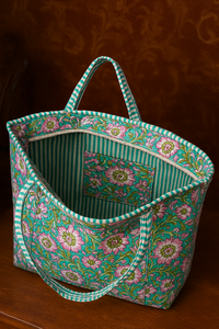 Sac fourre-tout en toile matelassé écologique pour femmes, durable, vintage, avec fermeture éclair, élégant, tendance, vert marin, sac à bandoulière de voyage - Product Image 4