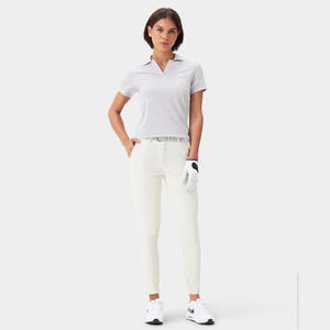Pantalones de Golf para Mujer OEM con Diseño de Campana, Tela Tejida de Campana Alta, Talla Grande, Color y Logotipo Personalizados, Cierre de Botones - Product Image 5