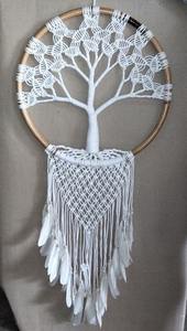 Attrape-rêves en gros, attrape-rêves en macramé de Bali avec plumes, décoration murale en macramé - Product Image 2