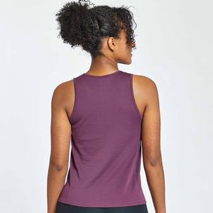 Camiseta sin Mangas Informal para Mujer, Color Morado, de Poliéster/Algodón, de Secado Rápido - Product Image 2