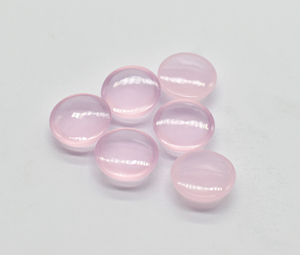 Natural Rose Quartz Round Cabochon Fine Quality 8 MM Cabs Loose Rose Quartz Cabochon for Jewelry Making <b>Pink</b> Quartz - Product Image 3