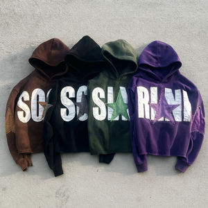 เสื้อฮู้ดกันหนาวมีฮู้ดสำหรับผู้ชายกางเกงวอร์มและชุดเสื้อฮู้ดกันหนาวมีฮู้ดปักลายแนวสตรีทโลโก้ตามสั่ง - Product Image 6