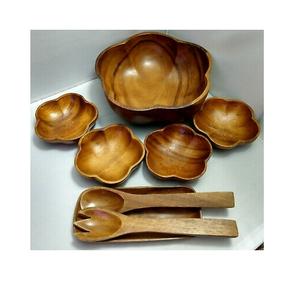 Tazón de helado de madera y tazón grande para servir con cuchara calidad fabulosa hecho a mano a precio al por mayor - Product Image 1