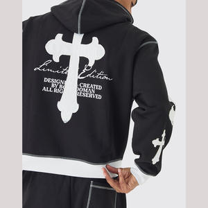 Survêtement de sport de marque personnalisé avec motif imprimé pour hommes, ensemble de deux pièces pour streetwear, vêtements de jogging et d'entraînement - Product Image 3