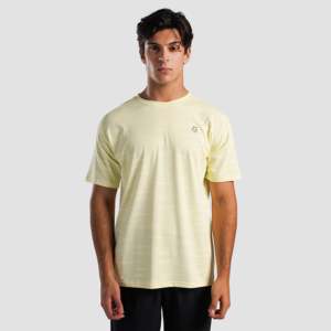 T-shirt léger en polyester jaune à séchage rapide, tricoté, imprimé en 3D, motif uni, méthodes d'impression sérigraphique et par sérigraphie textile - Product Image 1
