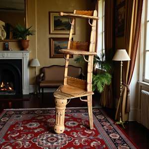 Étagère à livres en laiton FTD, type sur pied, pour salon - Product Image 2