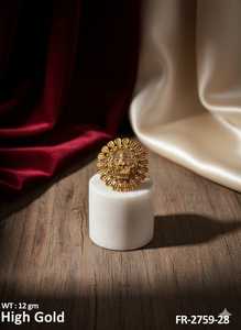 Bagues de luxe en or Temple faites à la main bijoux ethniques indiens élégants anneaux de déclaration traditionnels pour les mariages Festivals - Product Image 5