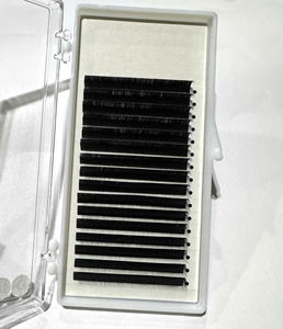 Extensions de cils en soie noire mate en volume, marque privée, plateaux de 0,03, 0,05, 0,07 mm, extensions de cils en cachemire, plateaux de cils - Product Image 4