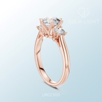 Bijou sur mesure certifié, pièce de joaillerie fine de haute qualité, gemme artisanale, bague à grappe ronde de qualité supérieure, clarté vs plus, couleur f
