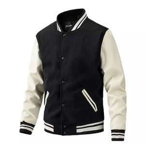 แจ็กเก็ตเลตเตอร์แมนโลโก้ตามสั่งแผ่นปะทำจากวัสดุที่ดีที่สุดสำหรับฤดูหนาวแจ็คเก็ตเสื้อแขนยาวหนังสินค้าใหม่ - Product Image 5