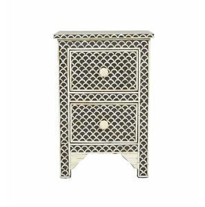 Commode haut de gamme en incrustation d'os avec accent en agate, fabriquée à la main par un fournisseur indien - Product Image 1