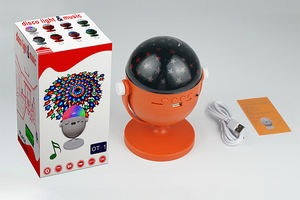 带蓝牙扬声器的USB可充电RGB发光二极管迪斯科球灯，派对圣诞装饰星空魔术效果 - Product Image 6