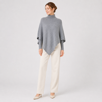 Poncho en cachemire tricoté sur mesure de haute qualité pour femme, pull de luxe
