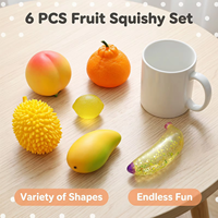 Collection de Squishies à Remontée Lente, Fruits Roses et Jaunes, Pommes, en Farine de Maltose, Emballage en Boîte, Boîte Surprise Squishy