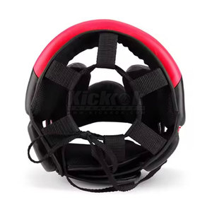 High Quality Leather Training Head Guard with High Density <b>Foam</b> <b>Padding</b> and Adjustable Straps for Secure Fit - Product Image 4