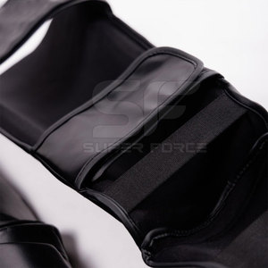 Protège-tibias de boxe ajustables avec sangles élastiques pour un ajustement sécurisé et personnalisé Protège-tibias de boxe de qualité supérieure - Product Image 4