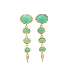 Boucles d'oreilles en argent Sterling 925 avec pierres précieuses Chrysoprase, forme ovale, nouvel arrivage - Product Image 1