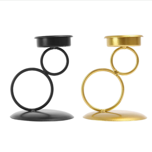 Écologique Éclairage Sur Mesure Bougeoir Noir Or Fini Bougeoir Décor À La Maison Villa Métal Bougeoir - Product Image 6