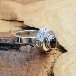 Bague classique faite à la main 925 bijoux en argent massif pour femmes 925 argent Sterling noir Onyx pierre précieuse Style Boho bague cadeau soeur - Product Image 3