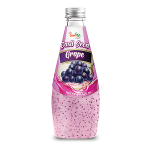 Myrtille de graines de chia dans une bouteille en verre de 290ml avec jus de fruits biologique du Vietnam à haute teneur en vitamines et minéraux 10% Brix OEM de marque privée - Product Image 3