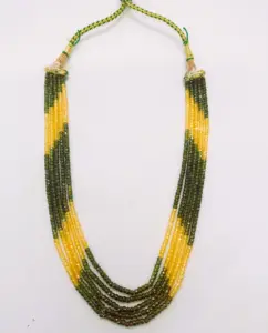 2024 elegante ultimo gioiello di lusso di moda naturale CZ perline di colore verde collana di stringa per le donne