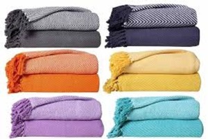 High Quality <b>Indian</b> Wool <b>Throw</b> Blanket Knitted Solid Striped Patterns Portable Four Seasons Home Travel Harshit International - Product Image 5