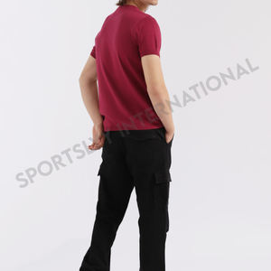 T-shirt à col montant pour homme, de haute qualité, épais, 100% coton, coupe classique, personnalisable - Product Image 5