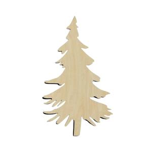 Forme de contreplaqué de découpe d'arbre en bois Vintage gravée au Laser pour bricolage artisanat ornement de noël Art mural et décor de mariage - Product Image 5