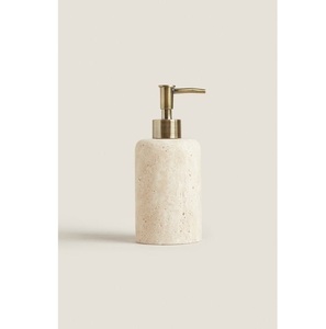 Lujoso dispensador de jabón líquido con textura de granito de mármol verde, jabonera y juego de portaescobillas para decoración de baño moderna esencial - Product Image 2
