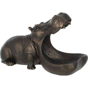 Estatuilla de hipopótamo de latón, escultura decorativa de hipopótamo de lujo para Navidad, vacaciones, decoración Interior del hogar, objetos - Product Image 6