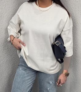 เสื้อยืดคอกลมผ้าเทอร์รี่คอตตอนโอเวอร์ไซส์สุดคลาสสิกสำหรับผู้ชายเสื้อยืดคอกลมผ้าฝ้าย100% พิมพ์ลายดีไซน์ลายบริการ OEM & ODM - Product Image 1