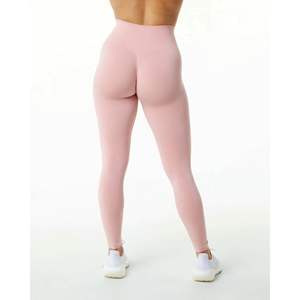 Legging respirant pour femme, tissu en tricot sans couture 51% Polyamide 38% Polyester 11% élasthanne fuselé taille haute fleur - Product Image 4
