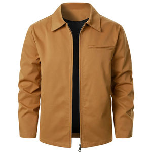 <b>Jacket</b> for Men Stylish Coats <b>Zip</b> <b>up</b> <b>Jacket</b> With Back Printing Men's Denim <b>Jacket</b> - Product Image 2