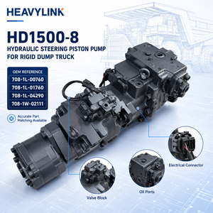 ปั๊มไฮดรอลิกพวงมาลัย HEAVYLINK HD1500-8 สำหรับรถดัมพ์แบบแข็ง OEM 708-1L-00760 708-1L-01760 708-1L-04290 708-1W-02111 - Product Image 1