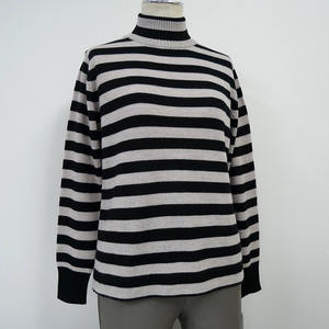 Suéter de punto importado de primera calidad para mujer, manga larga a rayas, ropa de calle larga, estilo informal, suéter de primera calidad al por mayor - Product Image 3