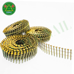 1-3/4 "x 0.086 Coil Nails 9000pcs avec tige lisse Styles Revêtement de couleur jaune et compétitif avec le prix d'usine du Vietnam - Product Image 2
