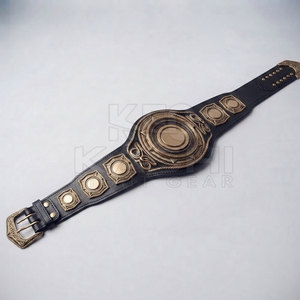 เข็มขัดรางวัลนักมวยปล้ำระดับมืออาชีพ ดีไซน์ขนาดใหญ่ ตกแต่งด้านข้างอย่างสวยงาม สายรัดเอวสูงปรับได้ ทำจากหนัง PU - Product Image 4